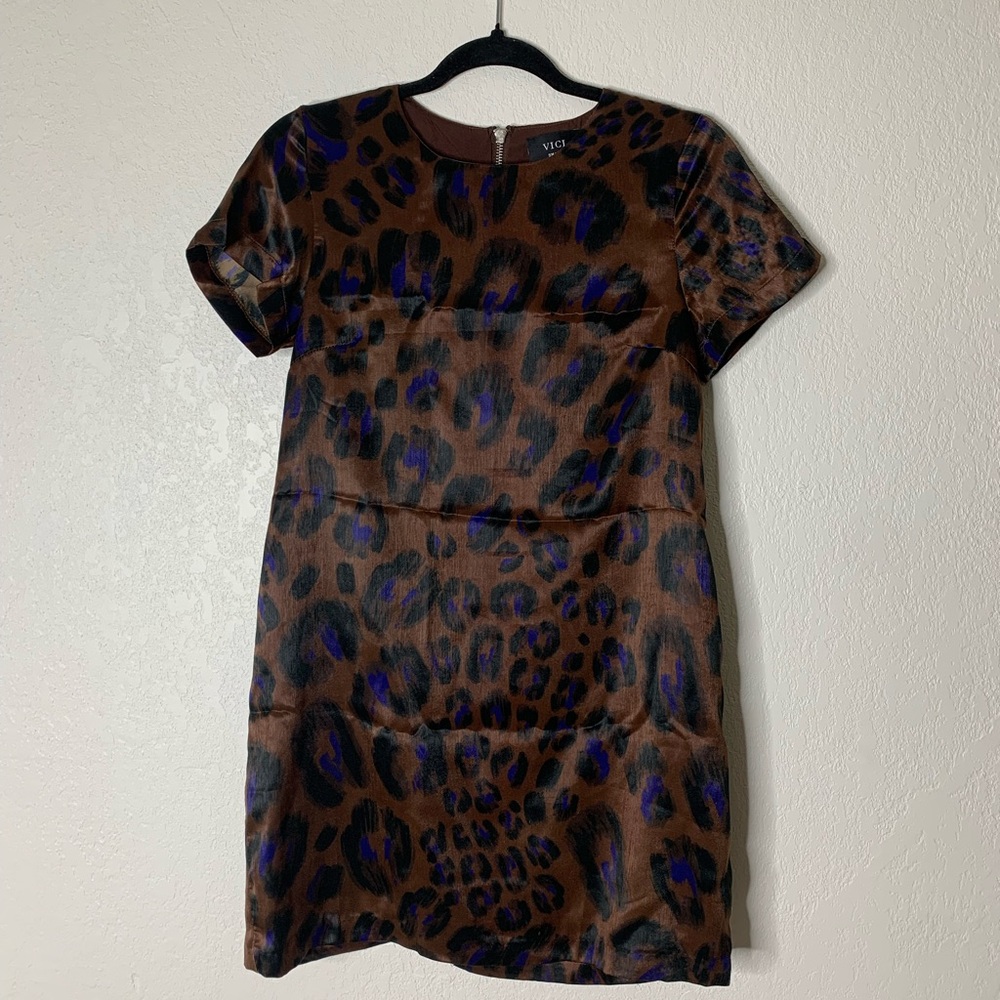 Leopard Print Shift Dress